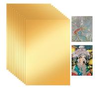 PH PandaHall 50 Feuilles Aluminium Feuilles de Papier 20x30cm Papier Aluminium Feuille Métallique Décorative pour Gaufrage Peinture Salle de Classe Projet en Relief DIY, 70 µm D'Épaisseur Or