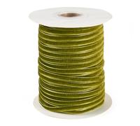 PH PandaHall 50 mètres de ruban en velours 3 mm de rubans en velours minces à une face Rubans en tissu olive pour emballage cadeau, nœud papillon, couture, bouquets de mariage, décoration de Noël