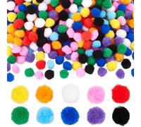 PH PandaHall 500pcs 10 couleurs Pompons 20mm Boules Bouffantes de Pompons, Couleurs Arc-en-Ciel Boules de Pom Pom Douces pour Noël Mariage Anniversaire Bricolage Artisanat de Couture