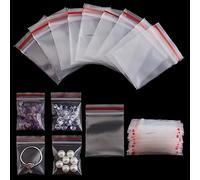 PH Pandahall 500Pcs 4x3cm Petit Sachet Transparent Pochette Plastique Zippée Sachet Zip, Sac Ziplock à Fermeture Éclair Sacs Plastique Sachets pour Cuisine Loisirs Créatifs Perles