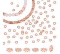 PH PandaHall 500pcs 5mm Perles D'Espacement Flocon de Neige Perles Marguerite Or Rose Intercalaires pour Bijoux et Loisirs Créatifs Perle Boucles D'Oreilles Bracelets et Colliers