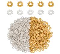 PH PandaHall 500PCS Perles d'espacement de fleurs tibétaines, 5mm