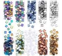 PH PandaHall 500pcs Perles Tila en Verre 10 couleurs Perles de Rocaille