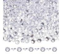 PH PandaHall 500pcs Pierres Précieuses Cabochons à Facettes 5 mm Pierres Précieuses Strass à Facettes Rondes à Dos Pointu Pierres de Zircone Cubiques Transparentes en Vrac pour Boucles D'Oreilles
