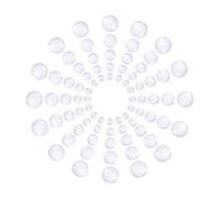 PH PandaHall 50pcs 5 Tailles Cabochon en Verre Transparent, 10~25mm Demi-Rond Plat Dome, 3.5-7mm d'épaisseur