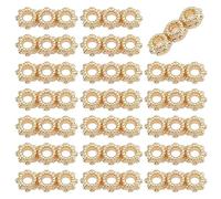 PH PandaHall 50pcs Barres d'espacement à 3 Trous, Entretoises métalliques Perles de connecteur de Lien de Barre Séparateur Multi-brins pour la Fabrication de Bijoux de Collier de Bracelet Multicouche