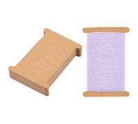 PH PandaHall 50pcs Carte de Bobines de Fil Kraft Stockage de Ruban Bobines de Ruban Organisateur Porte Fil à Broder Vide Carton pour Fil de Coton Point de Croix Artisanat Couture 13x8.9cm