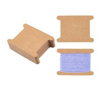 PH PandaHall 50pcs Carte de Bobines de Fil Kraft Stockage de Ruban Bobines de Ruban Soie Bibbon pour Porte Fil Vide Bobine de Fil en Carton pour Point de Croix Artisanat Bricolage Couture 8.9x6.4cm
