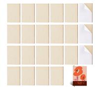 PH PandaHall 50pcs Miniatures Livres Vierges Autoadhésifs Bois Mini Livre Maison de Poupée Livres Minuscules Miniatures pour Bibliothèque Miniature Étagère à Livres Scène de Bibliothèque, 33x23x3mm