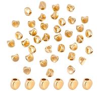PH PandaHall 50PCS Perles D'Espacement Plaquées Or 24k, Perles D'Espacement Triangulaires en Laiton de 4.5mm Perles Lisses en Métal Perles Amples Durables pour L'Été, Bracelet, Collier, Bijoux,