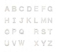 PH PandaHall 52pcs Breloques Alphabet Lettre A-Z, Pendentif Lettre en Acier Inoxydable pour Fabrication Artisanale de Collier de Bracelet, Couleur d'acier Inoxydable
