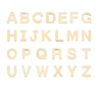 PH PandaHall 52pcs Lettre de l'alphabet Pendentifs A à Z D'or, Breloques Alphabet en Acier Inoxydable pour Bracelet Collier Artisanat Fabrication de Bijoux, 11x6~12x0.8mm, Trou: 1mm