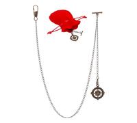 PH PandaHall 54.5cm Chaîne de Montre de Poche, Chaîne de Montre Chaîne de Gilet de Costume, Chaîne de Poche Chaine Montre Gousset pour Homme Mari Fête des Pères Mariage, Pendentif: 2.9cm