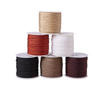 PH PandaHall 6 Couleurs Cordon en Nylon 0.8mm Fil macramé Kumihimo en Nylon Bracelet Cordon tressé pour Bijoux, Bracelets, Fabrication Artisanale, décoration de Cheveux, 91m/ Rouleau
