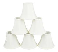 PH PandaHall 6 Lot D'Abat Jour pour Lustre Petit Abat Jour en Tissu Gris à Clipser Housse de Rechange pour la Maison Salon Chambre Applique Murale Lampe de Table, 15.3x13cm