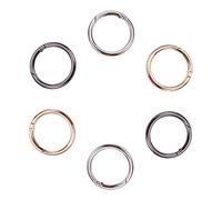 PH PandaHall 6 Pcs Fermoir Clé Bobine de Ressort en Alliage Anneaux de Porte Clé Boucle à Ressort Mousqueton Rond Fermoir Déclencheur Printemps Porte Boucle à Clip Porte-clés Clé de Sac à Main