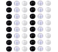 PH PandaHall 6000pcs Perles de Rocaille 2mm Perles de Rocaille Rondes en Verre Mini Perle D'Espacement pour Bracelets Colliers Boucles D'Oreilles Chaînes de Lunettes, Noir/Blanc/Transparent