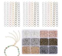 PH PandaHall 600pcs 6 Couleurs Chaine Bracelet Chaine de Rallonge Chainette pour Bijoux, Chaîne d'extension Bracelet Collier Chaîne Chaîne de Reglage Bijoux pour la fabrication de bijoux, 50mm