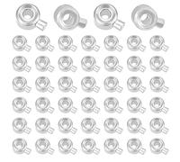 PH PandaHall 60pcs Perles à Écraser Perles D'Arrêt en Laiton Plaqué Or 18K Perles D'Espacement à Sertir en Métal Espaceurs de Positionnement de Colonne pour la Fabrication de Bijoux, Platine 4x3mm