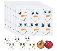 PH PandaHall 60pcs Sutocollant Visage de Bonhomme de Neige pour L'Artisanat Autocollants Décoratifs en PVC pour Noël Motif Bonhomme de Neige pour Décoration Fenêtre Mur Bouteilles D'Eau Réfrigérateur