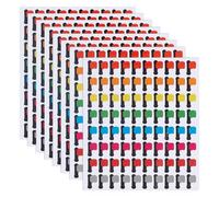PH PandaHall 640pcs Autocollants de Localisation de Carte 8 Couleurs Autocollant de Drapeau Étiquettes Indicateur Autoadhésives Autocollants Pointeur de Carte Autocollant de Point de Repère