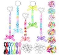 PH PandaHall 697pcs Kit de Fabrication de Porte Clés Kit en Perles pour Sac, Accessoire pour Porte Clés en Perles de Artisanat pour Fabrication de Bijoux
