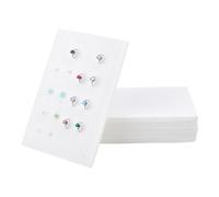 PH PandaHall 6pcs 100 fentes Boîte à Bijoux Plateau Éponge Blanc Tampons D'Insertion Présentoir de Bagues de Bijoux Support de Tampons pour Plateaux Réguliers Salon de Détail à Domicile