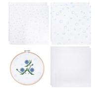PH PandaHall 6pcs 3 Couleurs Toile Aida Imprimée 14 compter 30x30cm Tissu à Broder en Coton pour Point de Croix pour Broderie et Couture à La Main Loisirs Créatifs Confection de Vêtements
