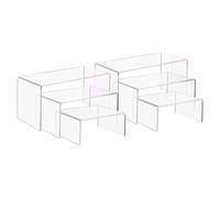 PH PandaHall 6pcs 3 Tailles Presentoir Transparente Stand Exposition, Presentoir Aperitif Buffet Figurine Affichage Riser Stands pour Figures, Décoration de Table, Bijoux, Affichage de Bonbons