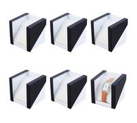 PH PandaHall 6pcs Boîte à Montre à Grille Simple avec Coussin Boîte Cadeau pour Montre de Voyage avec Oreiller Amovible Rangement Support Organisateur avec Fenêtres Boîtes d'exposition Carrée Noir
