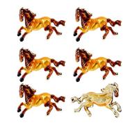 PH PandaHall 6pcs Broche Épingle Cheval, Alliage Émail Broche Revers Cheval au Galop Broches Chevaux Équitation Broches 2026 Zodiaque Chinois Chevaux pour Femmes Hommes Bijoux Sac à Dos Vêtements, Or