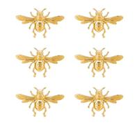 PH PandaHall 6pcs Broches Abeilles Épingles à Revers Abeille Alliage Métal Doré Abeilles Pins Animal Broche Badges Broche de Chapeau pour Femmes Hommes Sac à Dos Costume Vêtements Sac Fête 54x34mm