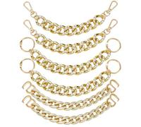 PH PandaHall 6pcs Chaînes de chaussures 3 modèles Décoration de breloques de chaussures croco Chaînes de chaussures suspendues avec fermoirs à pression pour Sabots Sandales Chaussures décontractées