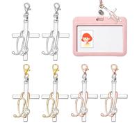 PH PandaHall 6pcs Charmes Croix pour Porte-Badge Infirmière 58mm Croix en alliage Accessoires badge pour porte-carte, d'identité infirmier en clinique ou hôpital, Cadeau, Décor Médical