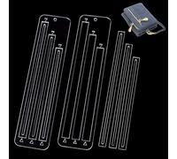 PH PandaHall 6pcs Gabarit de Poche à Fermeture Éclair en Acrylique 3 Tailles Modèles de Fermeture à Glissière Transparents pour Portefeuilles Sacs Incurvés Poches Zippées Bricolage