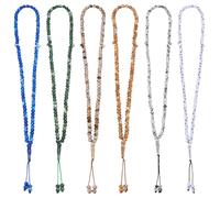 PH PandaHall 6pcs Ramadan Tasbih Prière 99 Perles Islam Prière Tasbih 7mm Chapelet Musulman Misbaha Tasbeeh Collier avec Noms Allah et Mahomet Gravés Cadeaux pour Femmes Hommes 6 couleurs