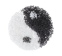 PH PandaHall 7000pcs Perles de Rocaille en Verre 2 couleurs 10/0 Mini Perle D'Espacement Ronde de 2.3mm Perles de Rocaille Transparentes Blanches Noires pour la Création de Bracelets D'Amitié Colliers