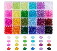 PH PandaHall 720pcs 8mm Perles de Cristal 24 Couleurs Perles Rondes à Facettes en Acrylique Perle en Vrac Transparentes pour Été Bracelets Colliers Boucles D'Oreilles Fabrication de Bijoux Bricolage