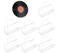 PH PandaHall 8 Ensemble Étagère Murale pour Disques Vinyles Supports de Rangement pour Albums en Acrylique Étagères Murales Flottantes Porte pour Le Stockage de Livres et Photos, 3.3x3.9x4cm
