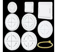 PH PandaHall 8 modèles Planche à tresser Kumihimo, cordon de perles tressé pour bracelet en mousse Disque carré rond de métier à tisser pour la fabrication de bijoux de bracelet de bricolage