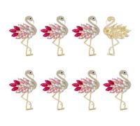 PH PandaHall 8 Pièces Épingle de Revers Flamant Strass Rétro Émail Oiseau Broche Flamants Animal Sauvage Broche Broche de Vêtement pour Femmes Cadeaux Robe Chapeau Sac Costume Mariage Fête 5.33x3.8cm