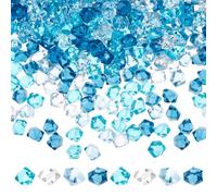 PH PandaHall 800pcs Pépites de Glace Artificielles Pierres Précieuses Bleues et Blanches Remplissage de Vase 4 Couleurs Roches de Glace Pilée Artificielles pour Bricolage Vase Affichage Floral