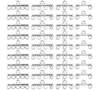 PH PandaHall 80Pcs Fermoirs à Superposer Fermoir Coulissant en Argent Antique Verrouillage fermoir à superposer plusieurs colliers pour Boucle D'Oreille Bracelet Bijoux 2/3/4/5mm trous