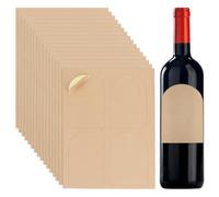 PH PandaHall 80pcs Imperméables Étiquettes Autocollantes Bouteille de Vin, Arquées Kraft Etiquette Bouteille Étiquettes Vierges pour Imprimante Jet d'encre Étiquettes, Château Maison 12x8.9cm