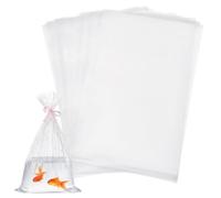 PH PandaHall 80pcs Sacs de Transport de Poisson Transparents 20.4x35cm 4 mil Sacs d'Expédition Étanches pour Poissons Sacs en papier en verre pour Transport de Poissons