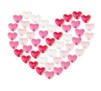 PH PandaHall 80pcs Saint-Valentin Perles Coeur Rose Perles Coeur Amour AB Couleurs 4 Couleurs Perle Acrylique Artisanat pour Bijoux Bracelet Collier Boucle D'Oreille Fête des Mères Mariage