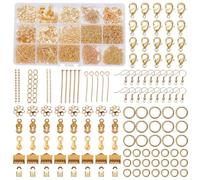 PH PandaHall 870pcs Broches de Fer Folding Crimp Ends Bead Tips