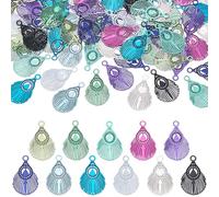 PH PandaHall 88pcs 11 couleurs Breloques en Filigrane Larme Breloques Creuses Pendentifs en Filigrane en Forme de Feuille pour Création de Boucles D'Oreilles Colliers Marque Pages et Bijoux