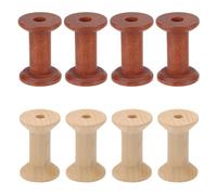PH PandaHall 8pcs 2 Couleurs Bobines en Bois Bobines de Couture Bobine de Fil Vide pour Broderie Couture Fil Cordon Bijoux Chaîne Enroulement, 34.5~52mm