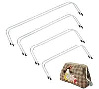 PH PandaHall 8pcs 4 Taille Fil de Fer Interne Cadre Sacs Cadre Tubulaire avec Caps Métal Interne Sac à Main Cadre pour Sac Bourse DIY Faire Retraite Sac à Dos Sac à Main Fabrication, 18-30 cm